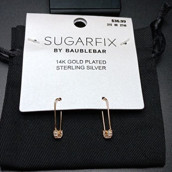 New Sugarfix By Baublebar 14k Gold Plated Sterling Silver Earrings New - Picture 1 of 3